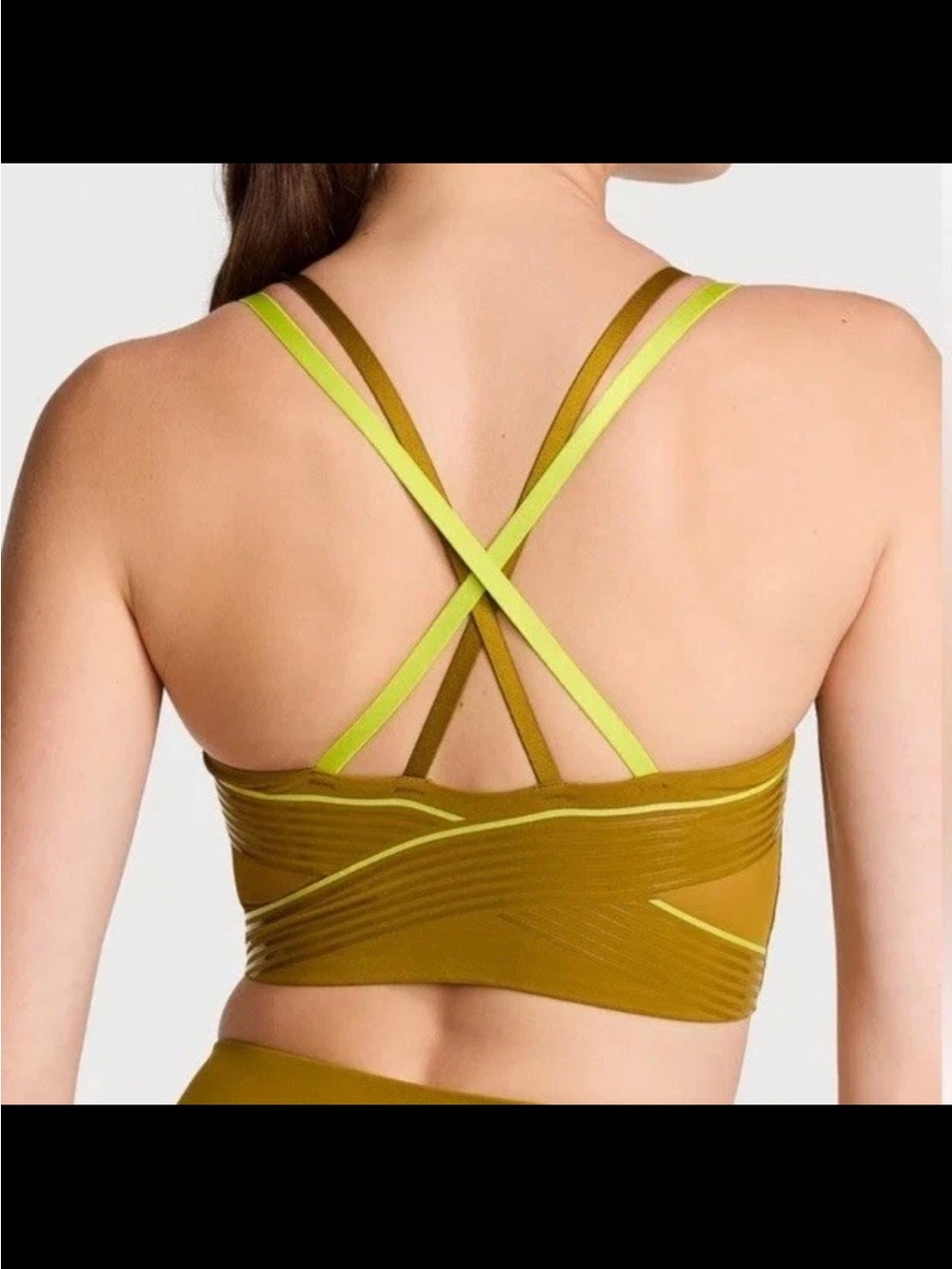 2 Victoria's Secret Strappy Sports Bras in Fern READ